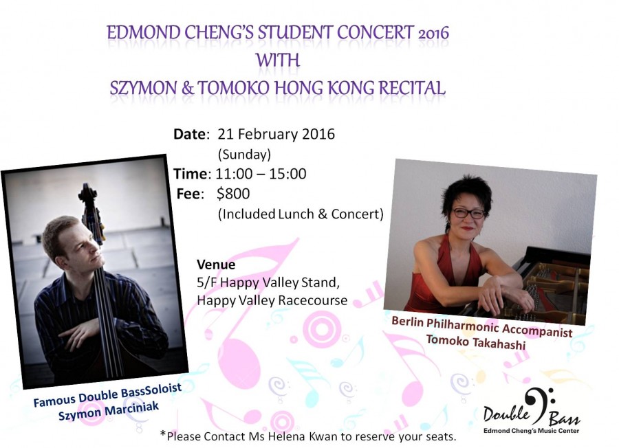 Edmond Cheng's Student Concert 2016 with Szymon & Tomoko Hong Kong Recital